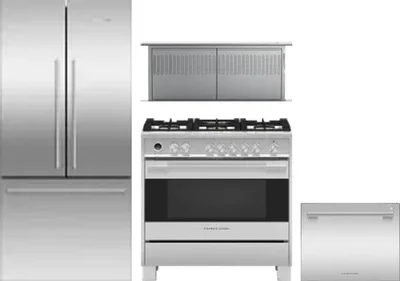 4 Piece Package Includes Refrigerator, Range, Hood And Dishwasher